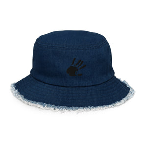 JAB Distressed denim bucket hat